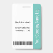 Code Logo-ID aangepaste personeelslid Badge (Achterkant)