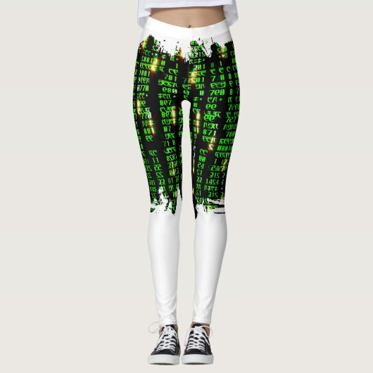 Code matrix leggings (Voorkant)