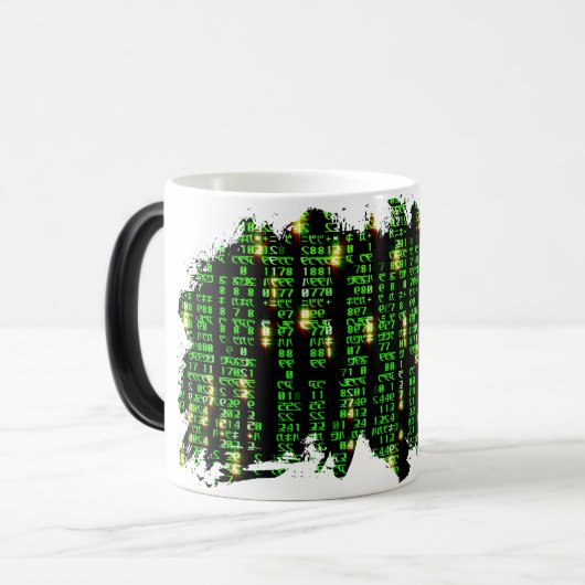 Code matrix magische mok (Voorkant links)