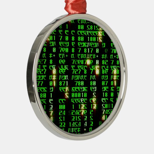 Code matrix metalen ornament (Rechts)