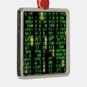 Code matrix metalen ornament (Rechts)