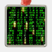 Code matrix metalen ornament (Voorkant)