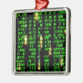 Code matrix metalen ornament (Links)