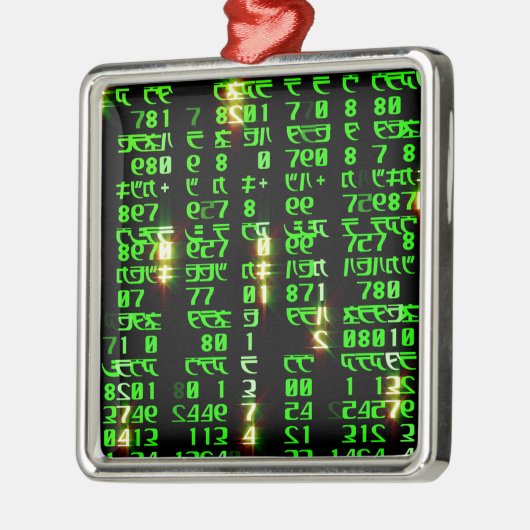 Code matrix metalen ornament (Links)