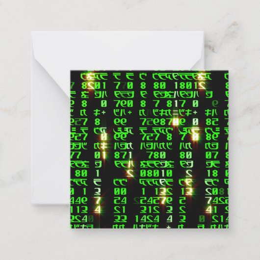 Code matrix notitiekaartje (Voorkant)