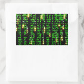 Code matrix rechthoekige sticker (Tas)