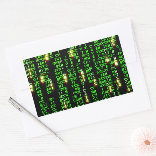 Code matrix rechthoekige sticker (Envelop)