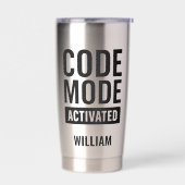 Code Mode Activated Code Developer Geïsoleerde Drinkbeker (Links)