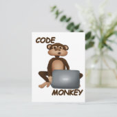 Code Monkey Briefkaart (Staand voorkant)