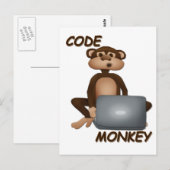 Code Monkey Briefkaart (Voorkant / Achterkant)