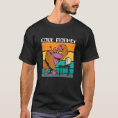 Code monkey Gorilla Retro Codering PC Nerd Gee T-shirt (Voorkant)