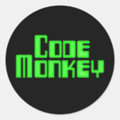 Code Monkey Sticker (Voorkant)