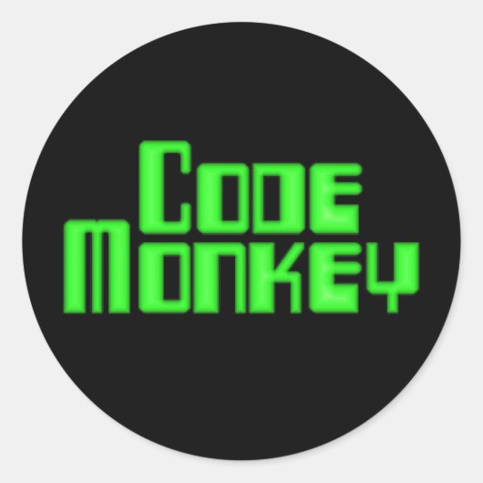 Code Monkey Sticker (Voorkant)