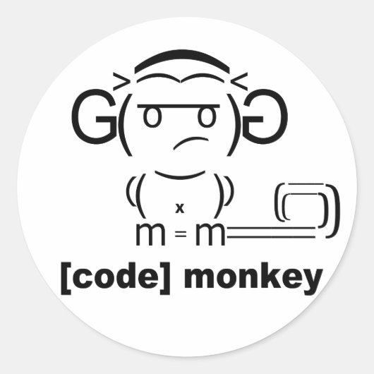 [Code] Monkey Sticker (Voorkant)