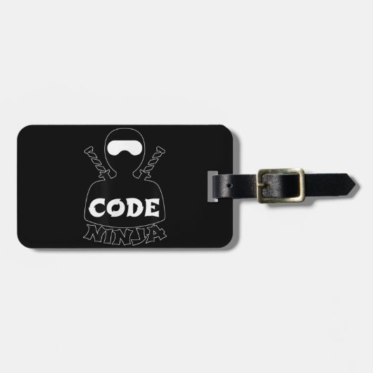 Code Ninja Computer Coding Engineer Funny Lovers Bagagelabel (Voorkant horizontaal)