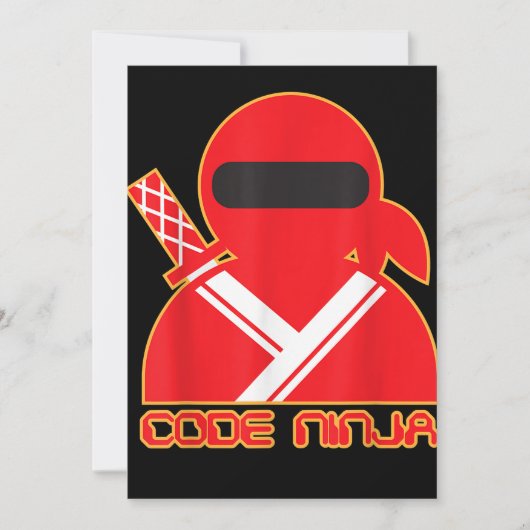Code Ninja Computer Coding Engineer Funny Lovers Bedankkaart (Voorkant)