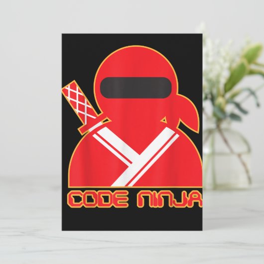 Code Ninja Computer Coding Engineer Funny Lovers Bedankkaart (Staand voorkant)