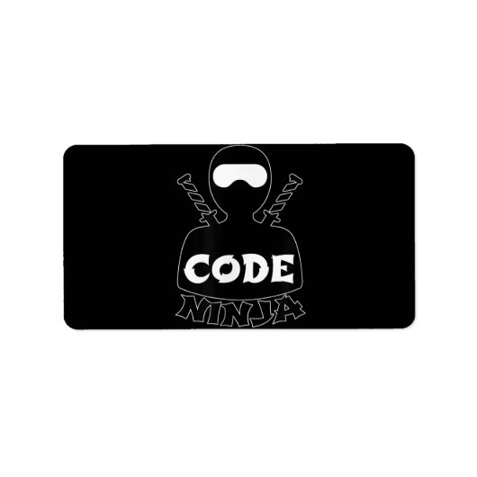Code Ninja Computer Coding Engineer Funny Lovers Etiket (Voorkant)