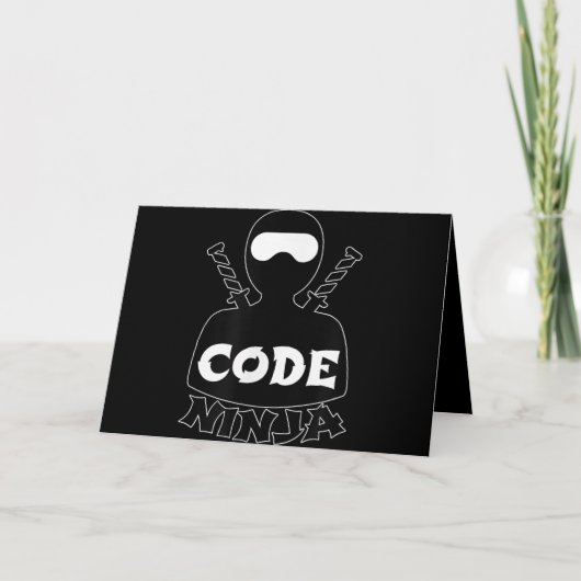 Code Ninja Computer Coding Engineer Funny Lovers Feestdagen Kaart (Voorkant)