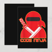 Code Ninja Computer Coding Engineer Funny Lovers Kaart (Voorkant / Achterkant)