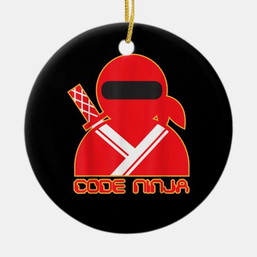 Code Ninja Computer Coding Engineer Funny Lovers Keramisch Ornament (Voorkant)