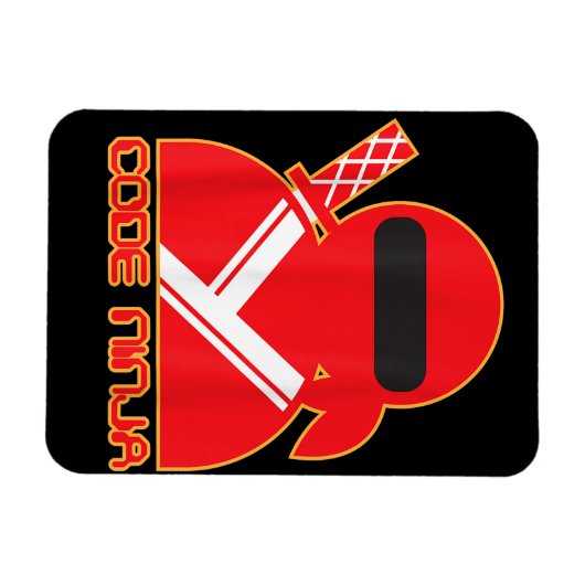 Code Ninja Computer Coding Engineer Funny Lovers Magneet (Horizontaal)