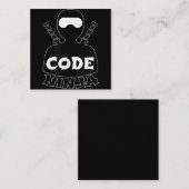 Code Ninja Computer Coding Engineer Funny Lovers Vierkante Visitekaartje (Voorkant / Achterkant)