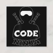 Code Ninja Computer Coding Engineer Funny Lovers Vierkante Visitekaartje (Voorkant)