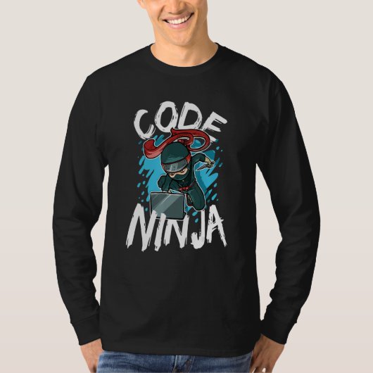 Code Ninja Programmeercoder Codering Nerd Software T-shirt (Voorkant)
