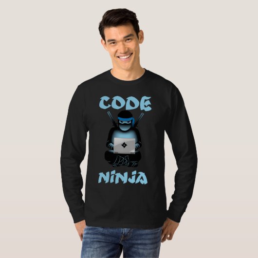 Code Ninja Programmer Coder Computer Pr T-shirt (Voorkant volledig)