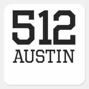 Code Oostenrijk gebied 512 Vierkante Sticker