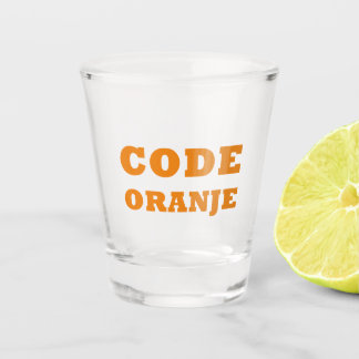 Code Oranje Shot Glass: Omarm Dutch Pride Glas