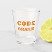 Code Oranje Shot Glass: Omarm Dutch Pride Shot Glas (Voorkant)