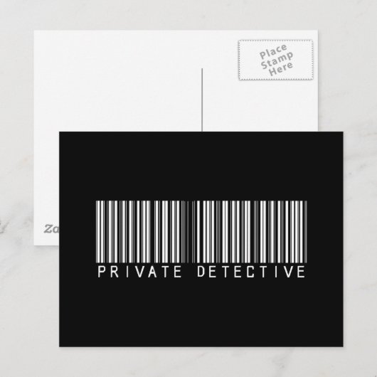 Code privédetective Bar Briefkaart (Voorkant / Achterkant)