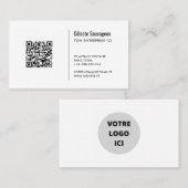 Code QR - Modèle de carte de visite  Visitekaartje (Voorkant / Achterkant)