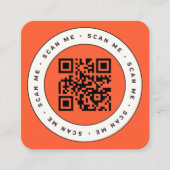 Code QR Personalisé Vierkante Visitekaartje (Voorkant)