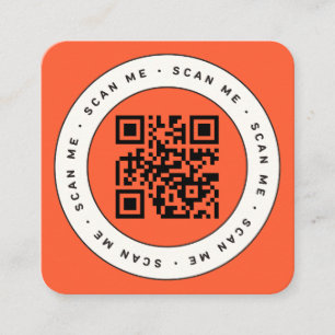Code QR Personalisé Vierkante Visitekaartje