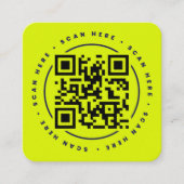 Code QR Personalisé Vierkante Visitekaartje (Voorkant)