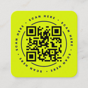 Code QR Personalisé Vierkante Visitekaartje