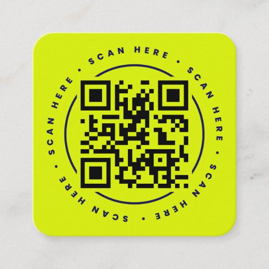 Code QR Personalisé Vierkante Visitekaartje (Voorkant)