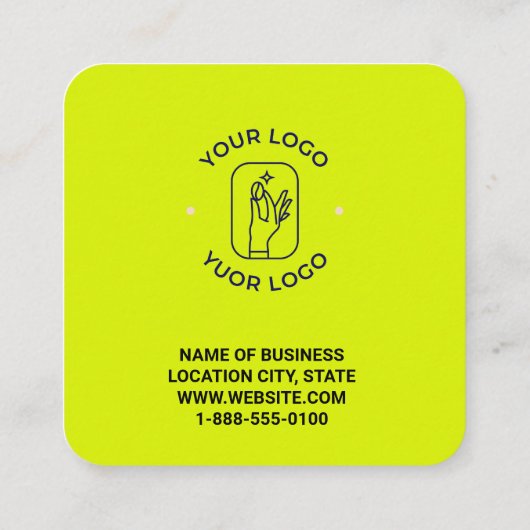 Code QR Personalisé Vierkante Visitekaartje (Achterkant)