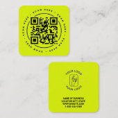 Code QR Personalisé Vierkante Visitekaartje (Voorkant / Achterkant)