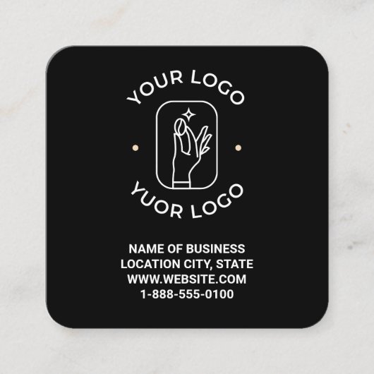 Code QR Personalisé Vierkante Visitekaartje (Voorkant)