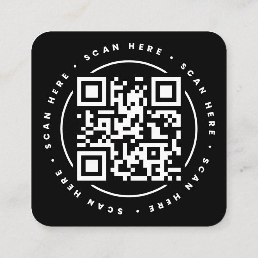 Code QR Personalisé Vierkante Visitekaartje (Achterkant)