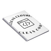 Code reinigen kleding notitieboek (Rechterzijde)