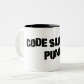 Code Slling Punk Tweekleurige Koffiemok (Voorkant links)