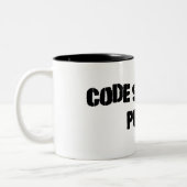 Code Slling Punk Tweekleurige Koffiemok (Links)