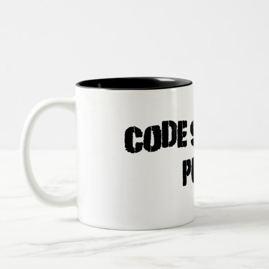 Code Slling Punk Tweekleurige Koffiemok (Links)