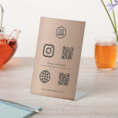 Code sociaal mediapictogram QR Reclamebord Met Voetstuk (Insitu)