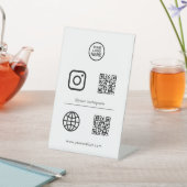 Code sociaal mediapictogram QR Reclamebord Met Voetstuk (Insitu)